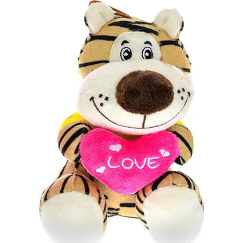 plyšák M.T. Plyšové zvířátko se srdíčkem 15 cm - různé druhy Zvířátko: Tygr