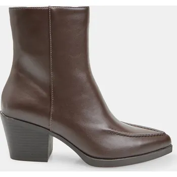 Dámská zimní obuv Baťa dámská kotníková bota na podpatku a špičce hnědé, vel. 40