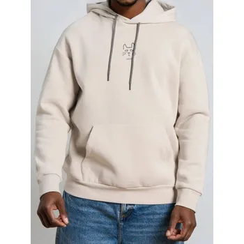 Pánská mikina Sinsay - Mikina s potiskem - béžová - 473HL-02X - 473HL-02X-3XL