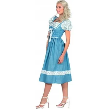 Karnevalový kostým KOSTÝM DÁMSKÝ BAVORSKÝ BAVORKA MODRÝ OKTOBERFEST PŘEVLEK KARNEVAL M