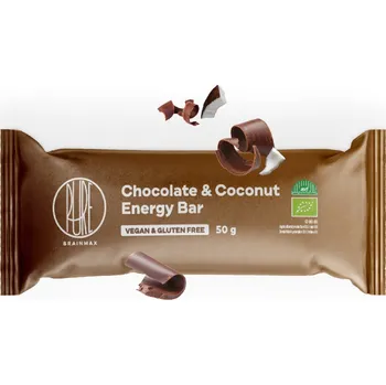 BrainMax Pure BrainMax Pure® Energy Bar, Chocolate & Coconut, BIO, 50 g