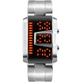 Hodinky Pánské hodinky / SKMEI / náramek / binární / stříbrné