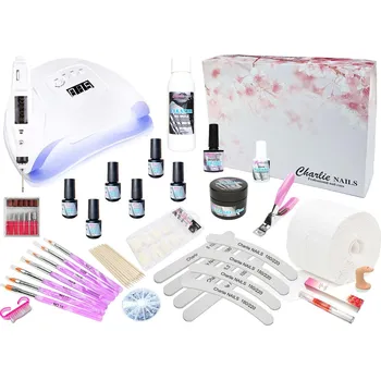 Startovací sada na gelové nehty XXXL Hybrid 120W bílá s bruskou 10W