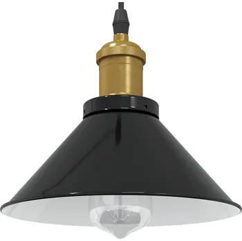 Závěsné svítidlo nastavitelnou výškou černá lesklá E27 Ø 22cm - 8721158577658