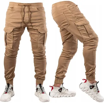 Pánské kalhoty VEL.40 Pánské kalhoty JOGGERY kapsáče CAMEL ROSTER