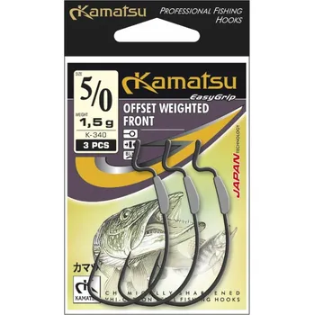 Rybářský háček Spinningové Háčky s protihrotem Kamatsu Offset Weighted K-340, velikost 3, ks