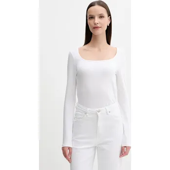 Tričko s dlouhým rukávem United Colors of Benetton 3FJHD10AQ bílá 00X, vel. M