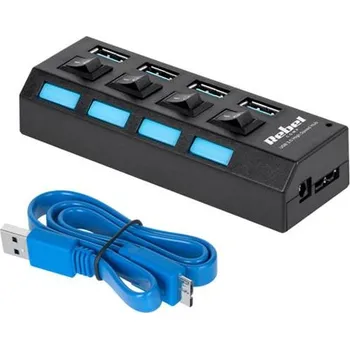 USB hub USB hub REBEL KOM0940 - rozbaleno - pomačkaný obal