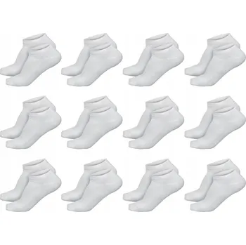 Pánské Kotníkové Ponožky Ponožky 12 párů bílé 43-46