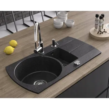 Granitový dřez Dřez jednopůlkový Lavello granit černý