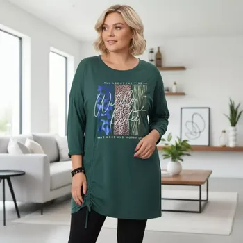 Dámská tunika Dámská zelená bavlněná tunika T1348