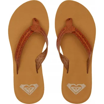 Dámské žabky Žabky Roxy 2025 Porto Motif Tan - Velikost 41