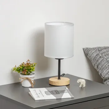 Lampička Brilagi - Stolní lampa NUBILA WOOD 1xE27/25W/230V dub/bílá