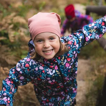 Dívčí bunda Softshell bunda s petrolejovými kvítky 30/15 Velikost: 122/128