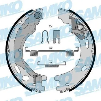 Brzdová čelist Sada brzdových čelistí, parkovací brzda SAMKO 89570