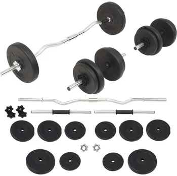 Sada činek barbell a dumbbell, 30 kg - 8718475589549