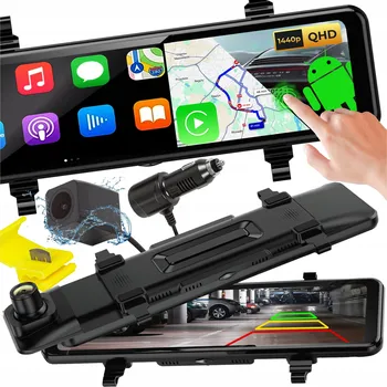 ZRCÁTKO S KAMEROU 10,88 PALCE COUVACÍ KAMERA PŘEDNÍ A ZADNÍ 2K QHD