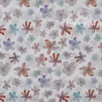 Úplet Malé akvarelové kvítky BIO (E) (Kvalitní úplet z Holandska)