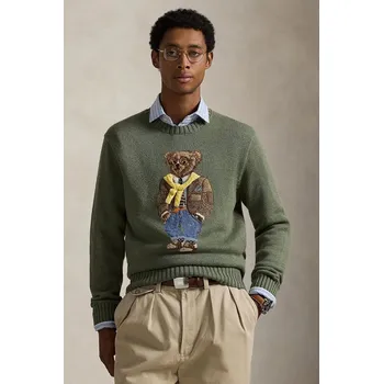 Pánský svetr Bavlněný svetr Polo Ralph Lauren, XL, béžová, 80X