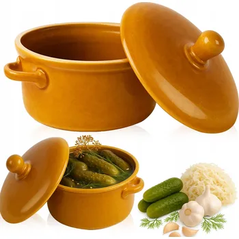 Dóza na potraviny Keramická nádoba na mléko SuperButelki hnědá 0,5 l s víkem a uchem