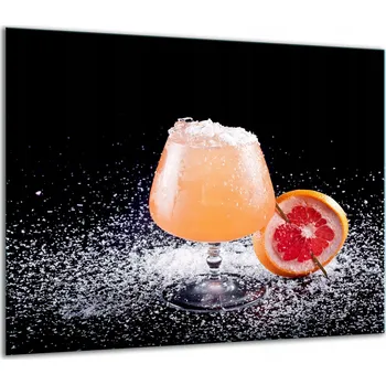 Obraz SKLENĚNÁ OCHRANNÁ DESKA NA SPORÁK 60x52 ČERNÁ