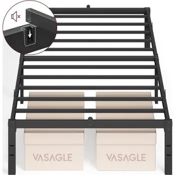 Postel RMB132B01 Černá kovová postel 200x90cm, ocelová konstrukce, 250 kg