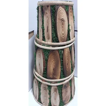 Květináč Ratanové květináče z PE, sada 3 ks, hnědá/bílá, ruční výroba, různé