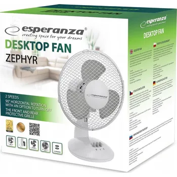 Domácí ventilátor Stolní ventilátor Esperanza ZEPHYR bílý