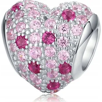 Přívěsek Přívěsky Stříbro 925 Přívěsek Korálek Růžové Srdce