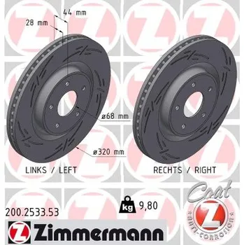 Brzdový kotouč Brzdový kotouč ZIMMERMANN 200.2533.53