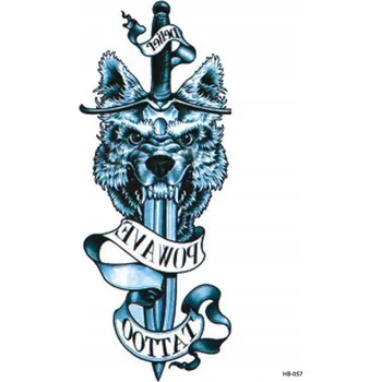 Odstranitelné tetování Dočasné tetování TATTOO 3D vzory VLK