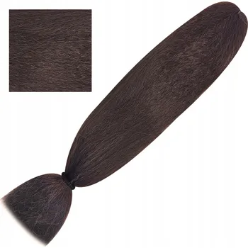 Příčesek Syntetické vlasy na copánky kanekalon, hnědá 6