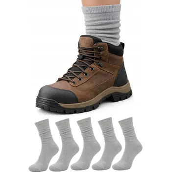 Pánské ponožky 5 párů Ponožky FROTTE pro práci i sport, světle šedá, velikost 39/42