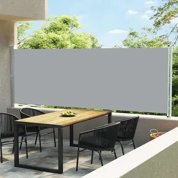 Stínicí technika Zatahovací boční markýza / zástěna 600 x 160 cm šedá - 8720286138205