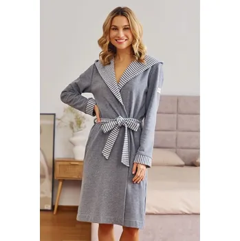 Dámský župan Doctor Nap Grau/ Weiß 5329555 3XL