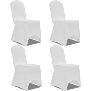 Potah na židli Strečové potahy na židle 4 ks bílé - 8718475978626