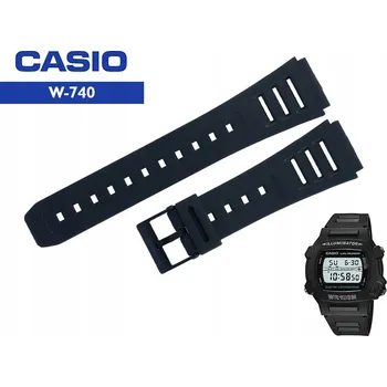 Řemínek na hodinky Řemínek k hodinkám Casio JC-10 W-54 W-740 černý