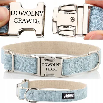 Obojek pro psa Obojek pro psa s gravírováním jména a čísla, modrý HUGGY DOGGY XS