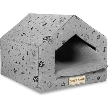 Pelíšek pro psa JAKS Domeček pro psa šedý