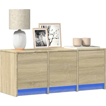 Televizní stolek TV skříňka s LED dub sonoma 97 x 34 x 40 cm kompozitní dřevo - 8721102968037
