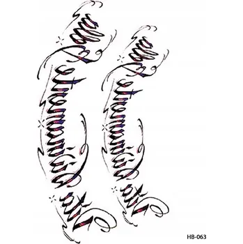 Odstranitelné tetování Dočasné tetování 3D Nápis Nápisy