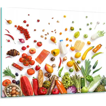 Obraz SKLENĚNÁ OCHRANNÁ DESKA NA SPORÁK 60x52 ZELENINA