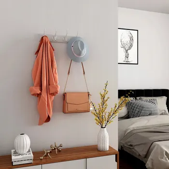 Věšák Šatní ramínko dřevotříska Songmics bílý