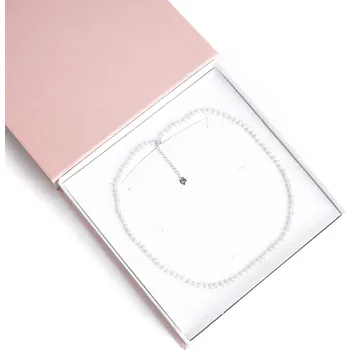 Náhrdelník 7 Angelic Eyes Stříbrný náhrdelník z vyuzlíkovaných říčních perel 3-4 mm Délka: 36 cm