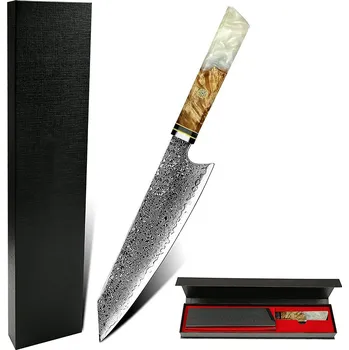 Damaškový kuchyňský nůž IS 14036 Bílá