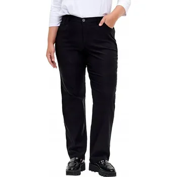 Dámské kalhoty ELEGANTNÍ ČERNÉ KALHOTY STŘÍHU STRETCH S VYSOKÝM PASEM ZIZZI 812B 46