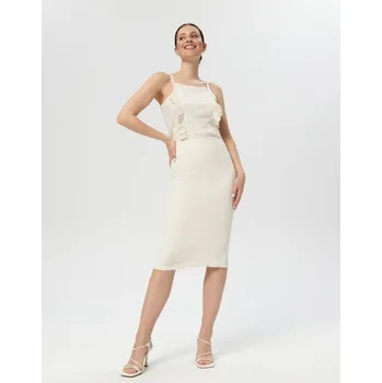 Dámská sukně Sinsay - Midi sukně - krémová - 7565W-01X - 7565W-01X-M-1