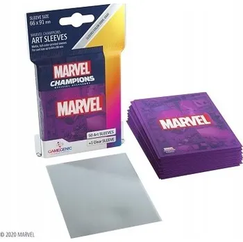 Příslušenství k deskovým hrám Gamegenic Gamegenic: Marvel Champions Obaly na karty (66 mm x 91 mm) Fialové 50+1 ks