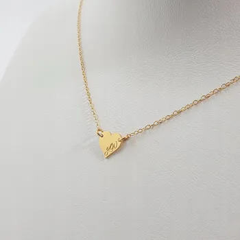 Náhrdelník Zlaté srdce, srdíčko, náhrdelník celebritka GRAVÍROVÁNÍ