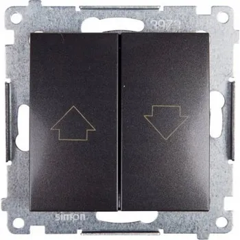 vypínač Klasický podomítkový žaluziový spínač Kontakt-simon antracit DZP1.01/48